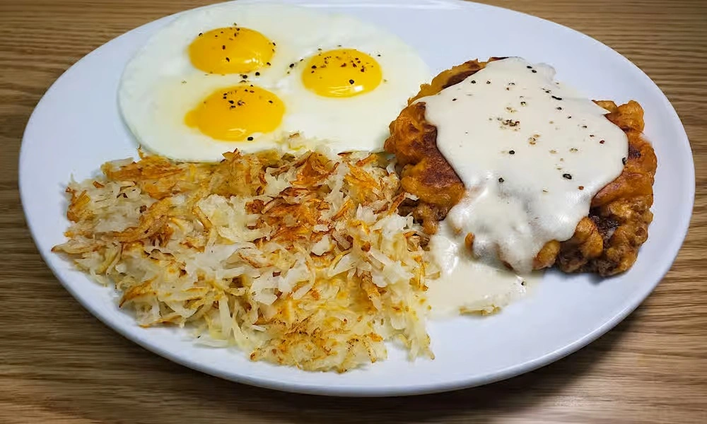 Chicken Fried Steak Breakfast Plate