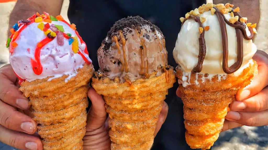 Churro Ice Cream Cone