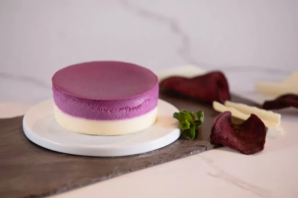 Ube Cheesecake Slice