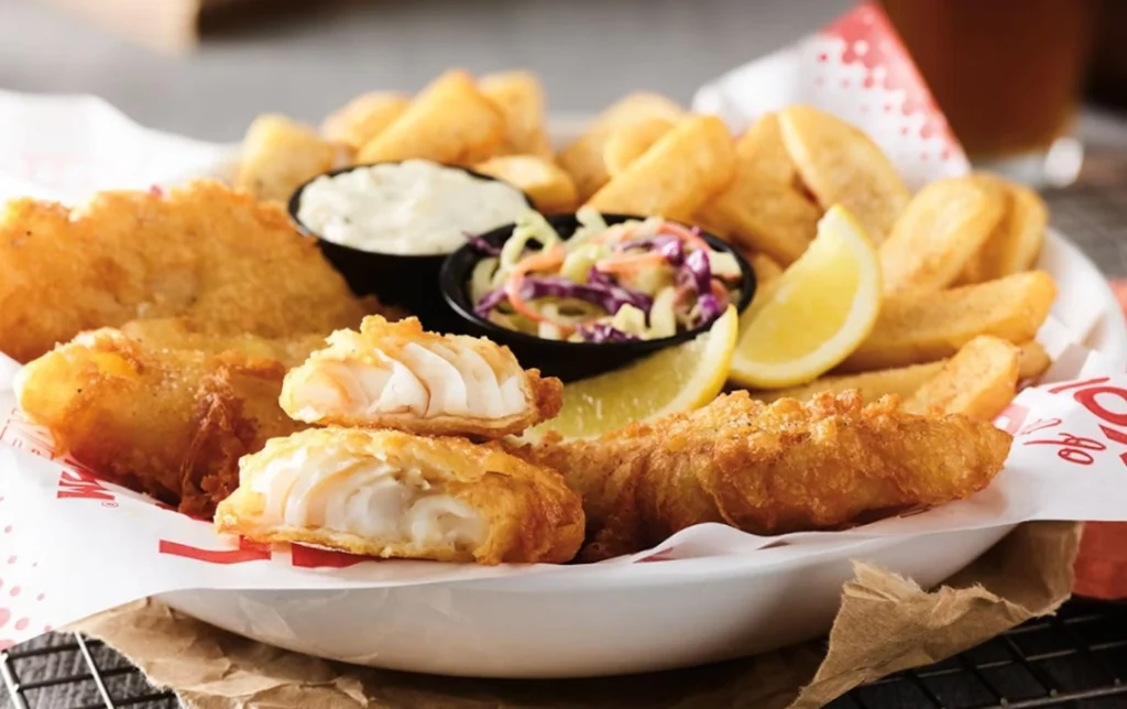 House Battered Fish Chips