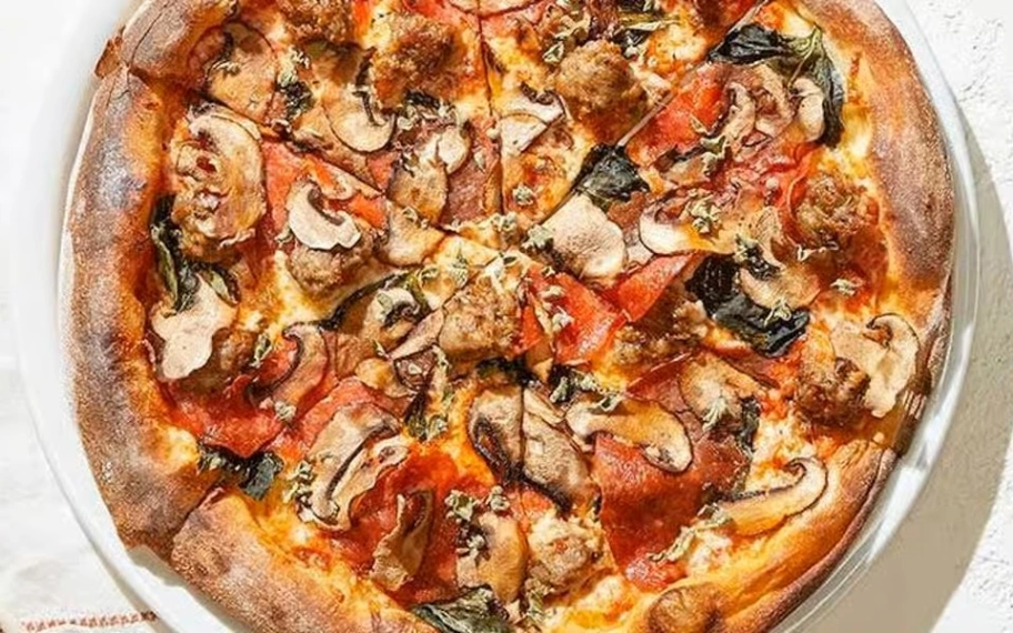 MUSHROOM PEPPERONI SAUSAGE PIZZA