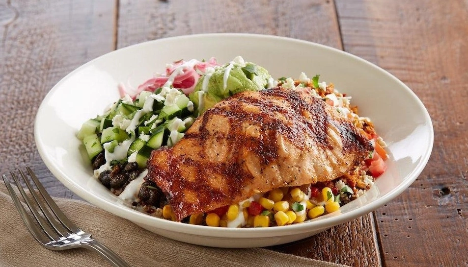 BJs Brewhouse Bowl With Salmon